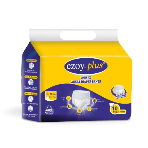 Large Adult Pull Ups Diapers - 100% Cotton, Different Sizes, White Color | Breathable, Elastic Waistband, Maximum Leakage Protection