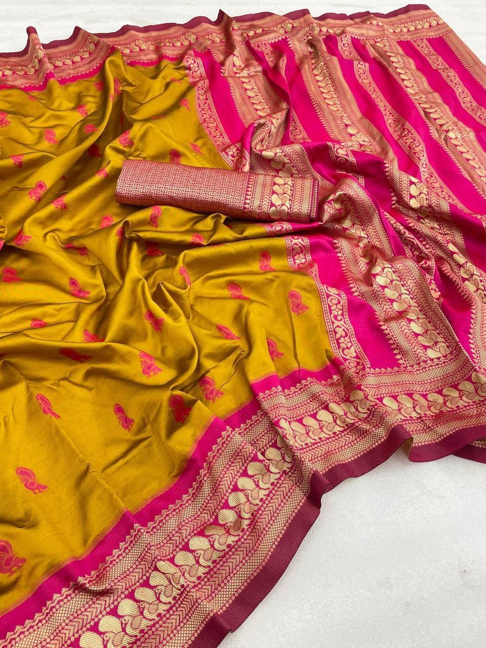 Trending Silk Saree - Soft Silk, Elegant Design, Vibrant Color | Alluring, Comfortable, Stylish, Versatile, Festive, Lightweight, Graceful