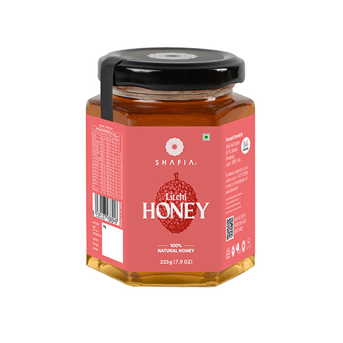 Litchi Honey 225gm - Shelf Life: 18 Months | Supports Digestive Health, Contains Antioxidants, Beneficial for Throat Comfort, Nutritional Value