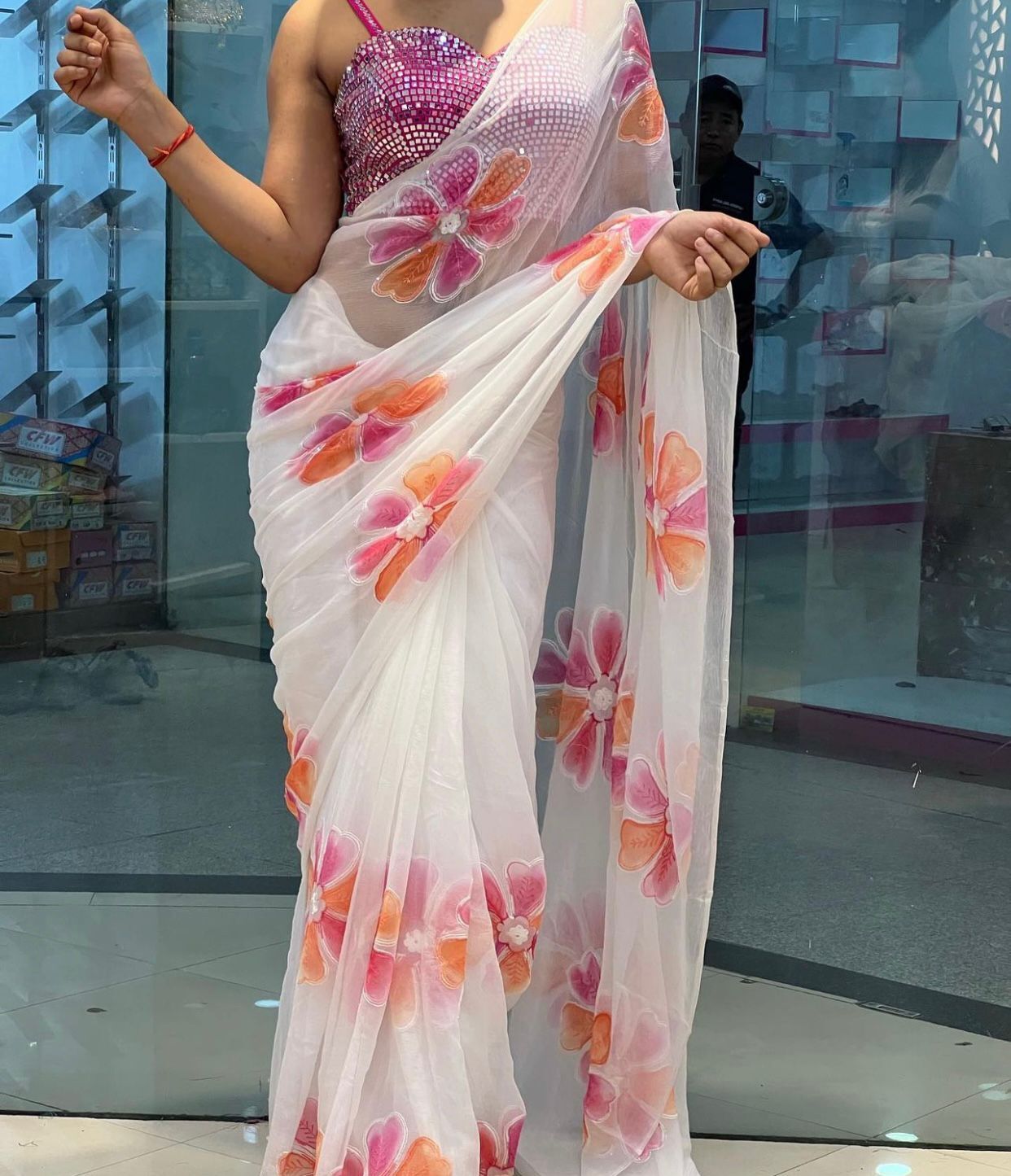 Georgette Digital Printed Beautiful Saree - Elegant & Flowing, Alluring Design With Exquisite Patterns, Soft & Lightweight Fabric For All-day Comfort