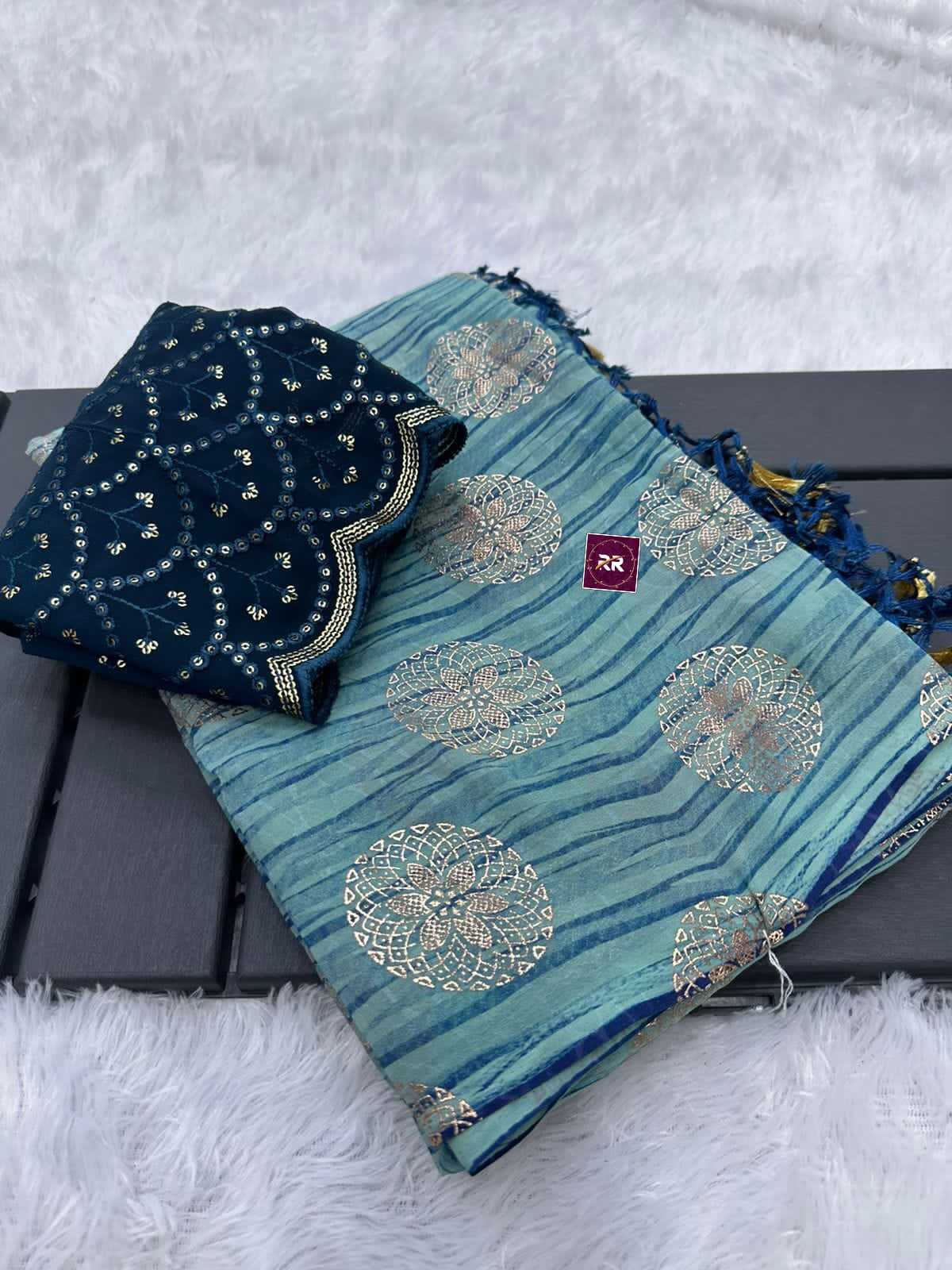 Stylish Georgette Saree - Light Weight, Vibrant Colors | Alluring Look, Comfortable, Elegant, Versatile, Latest Design, Eye Catching