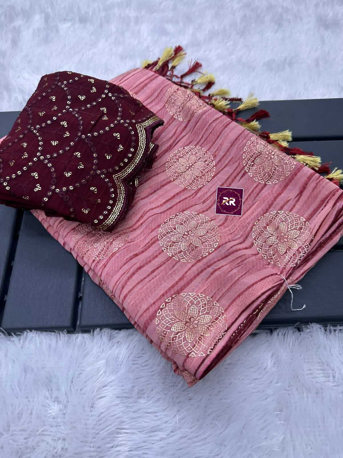 Stylish Georgette Saree - Light Weight, Vibrant Colors | Alluring Look, Comfortable, Elegant, Versatile, Latest Design, Eye Catching