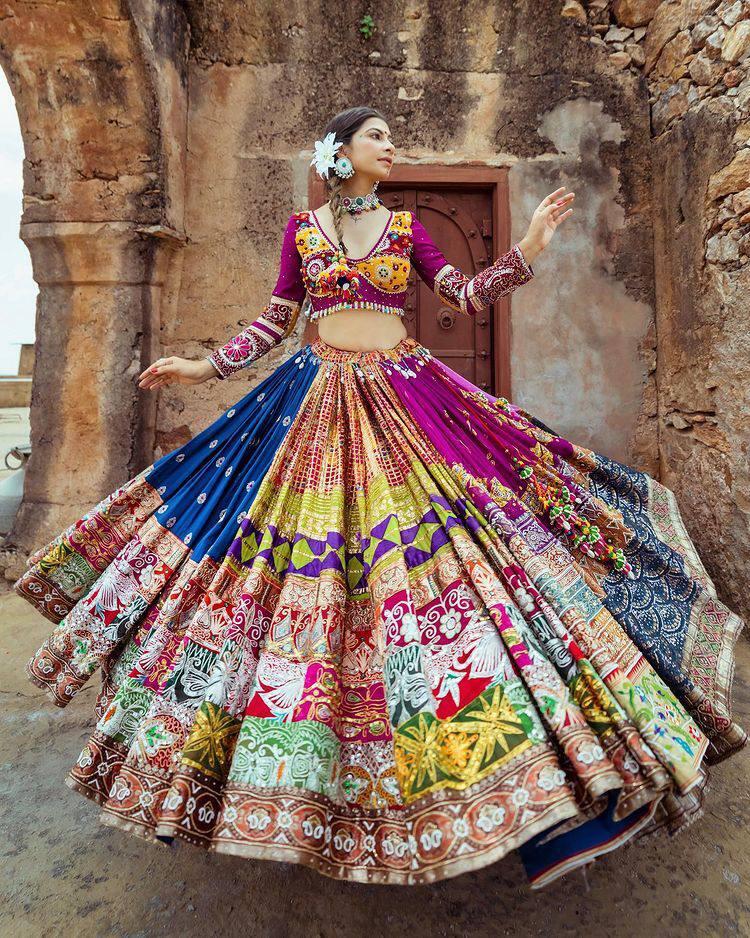 Lehenga Choli For Women's Designer - Silk Blend, Customizable Size, Multicolor | Elegant Design, Intricate Handcrafted Embroidery, Stylish A-line Fit
