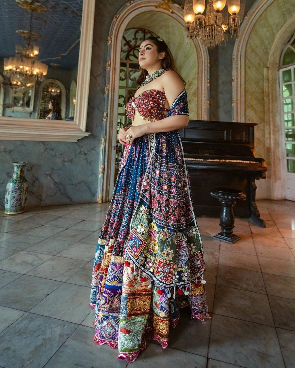 Lehenga Choli For Women's Designer - Silk Blend, Customizable Size, Multicolor | Elegant Design, Intricate Handcrafted Embroidery, Stylish A-line Fit