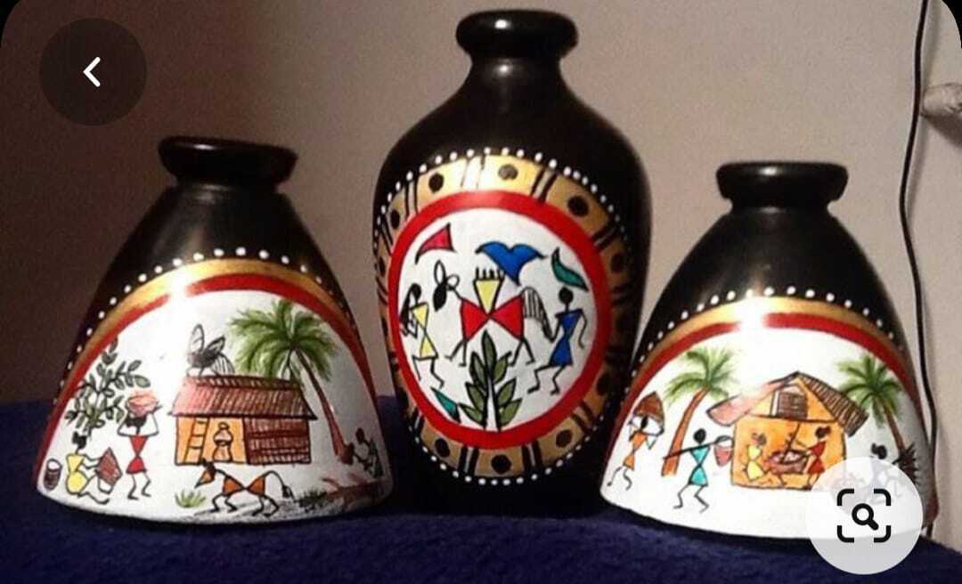 Handcrafted Miniature Bud - Hand Painted Terracotta, Antique Effect, Customizable Shapes, Artisanal Elegance For Decorative Accent