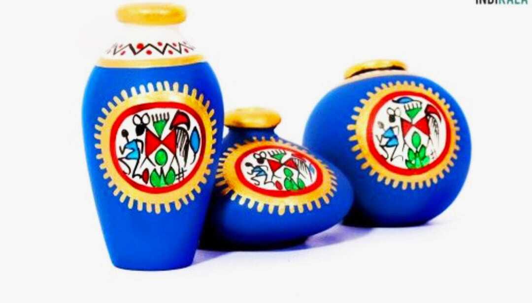 Handcrafted Miniature Bud - Hand Painted Terracotta, Antique Effect, Customizable Shapes, Artisanal Elegance For Decorative Accent