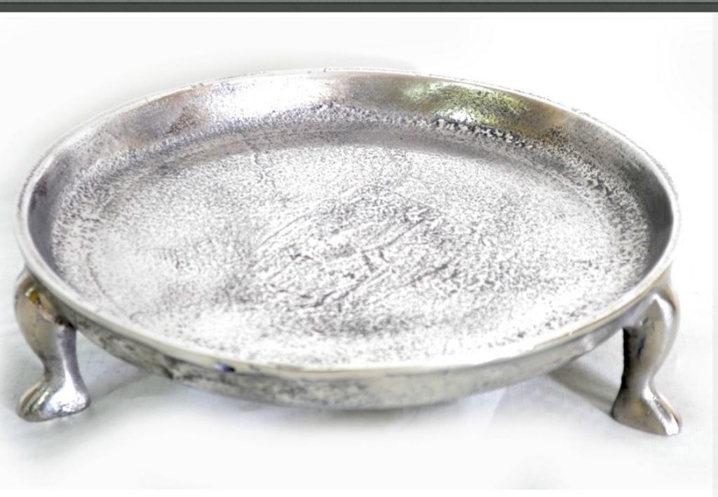 Cake Stand - Medium Size, Two-tier Round Design In Polished Gold Metal | Includes Convenient Handle For Easy Transport And Versatile Display