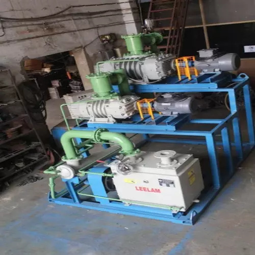Mechanical Vacuum Booster System - Steel Material, Blue Finish | High Pumping Speed, Energy Efficiency, Low Vibration And Noise, Easy Maintenance