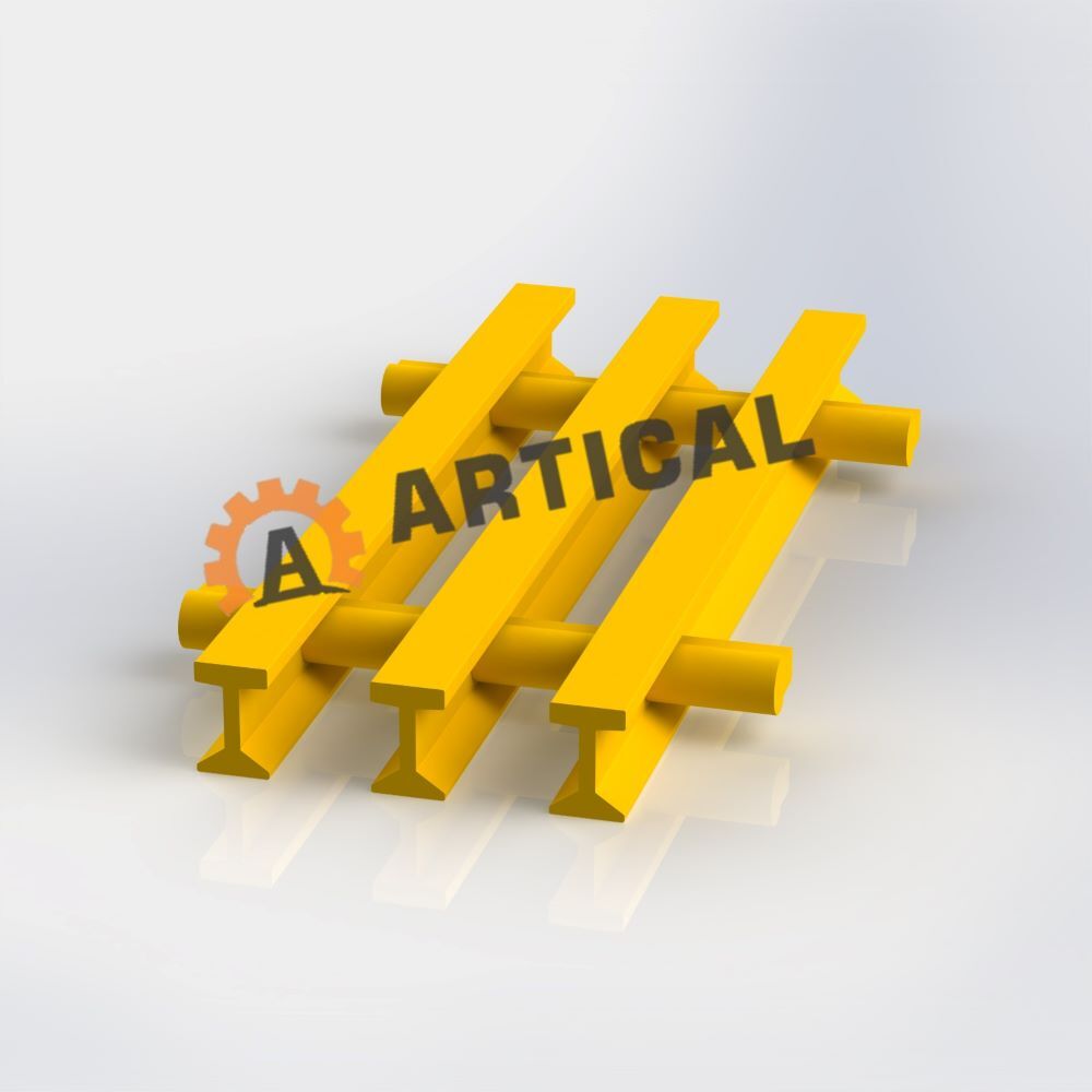 Frp Pultruded Grating - Color: Yellow/ Light Gray/ Dark Gray/ Red