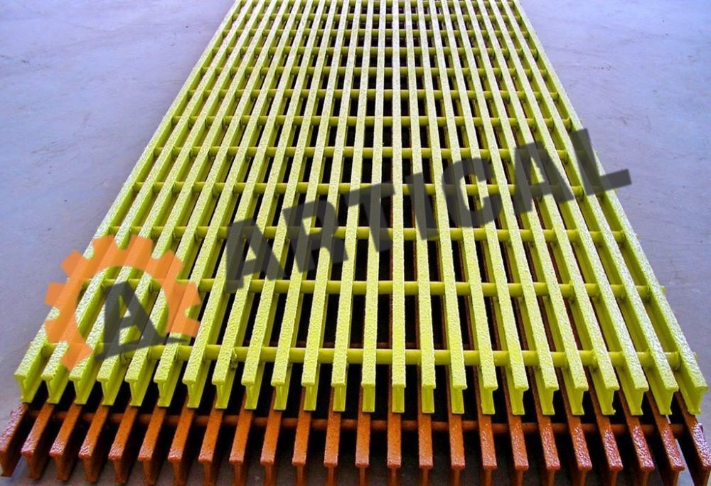 Frp Pultruded Grating - Color: Yellow/ Light Gray/ Dark Gray/ Red