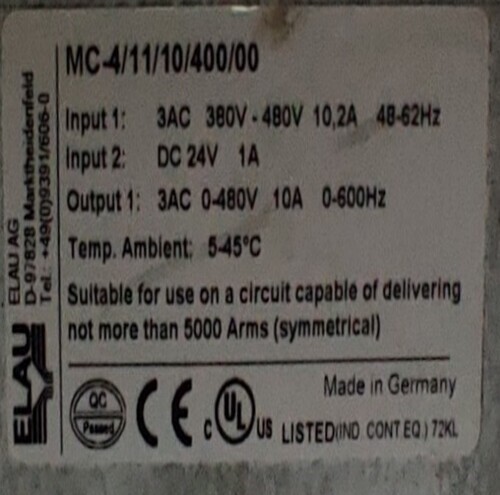 Schneider Mc-4/11/10/400/00 Servo Drive - Servo Control Module, Precision Motor Control | Enhanced Performance, Robust Design