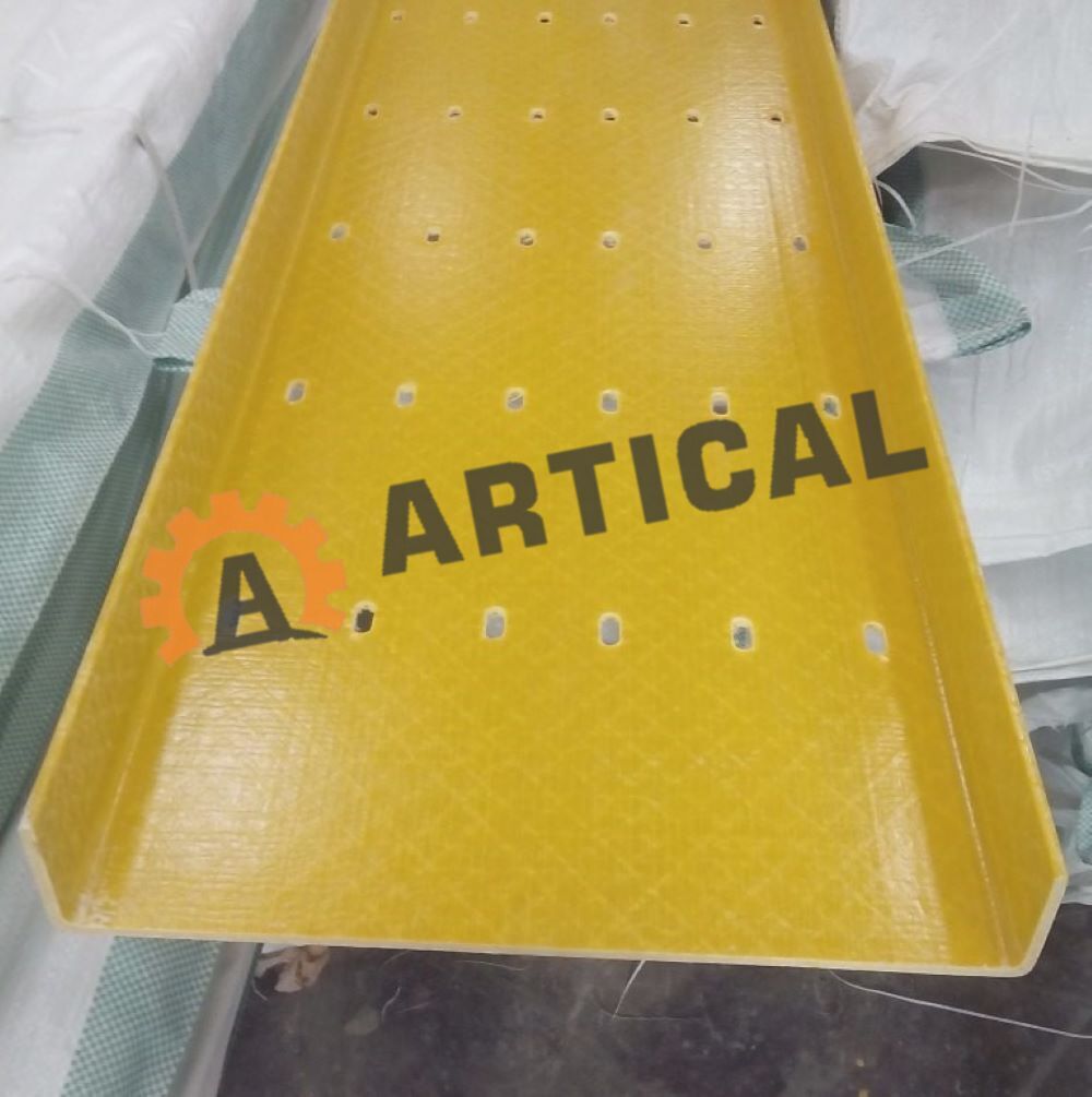 Frp Perforated Type Cable Tray - Width 50-600mm, Height Options 22/25/50/75/100mm, Thickness 3/4/5/6mm, Length 3000mm | Durable Frp Material