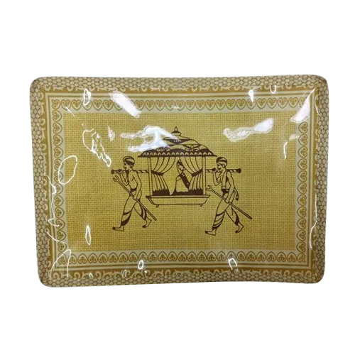 Dolly Print Saree Cover Bag - Golden, 18x15 Inch Stand Up Pouch | Ideal for Apparel Storage and Organizing Clothing
