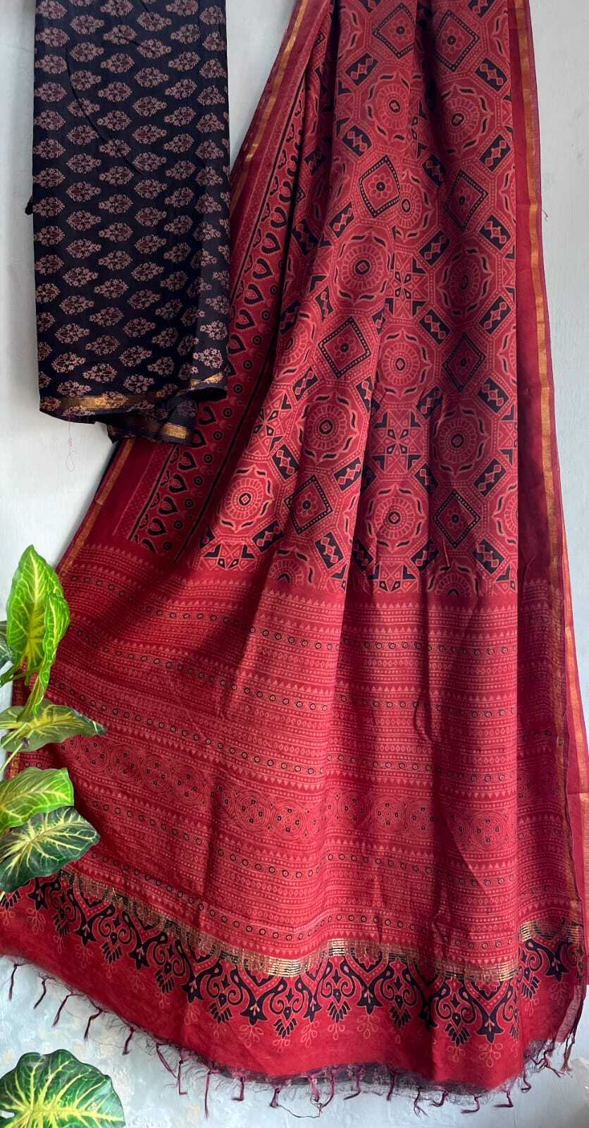 Chanderi Cotton Sarees - 5.50 Mtr Length, Indigo Color | Soft Cotton Silk Fabric, Elegant Hand-block Print, Comfortable Wear, Unique Style