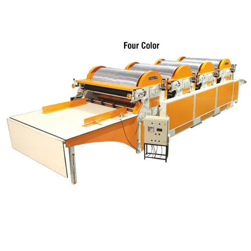 Yellow Four Color Flexo Paper Printing Machine