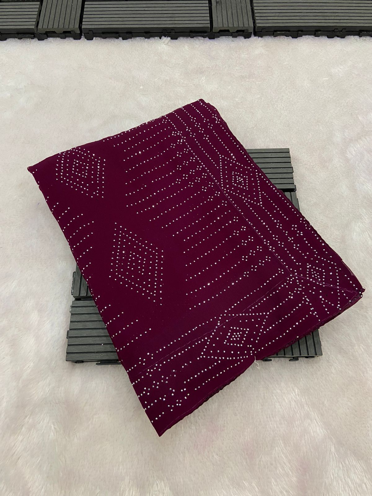 Georgette Silk Designer Saree - Length: 5.50 Mtr, Blouse Length: 0.80 Mtr, Color: Teal, Banglori Blouse With Siroksi Lace | Comfortable Wear, Elegant Design, Luxurious Feel, Perfect Drape, Soft Fabric, Stylish Look, Versatile Style