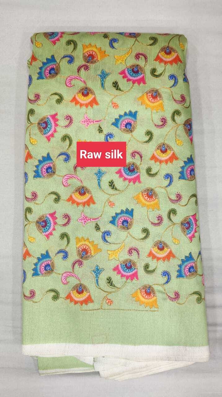 Raw Silk Fabric - Color: Multicolor