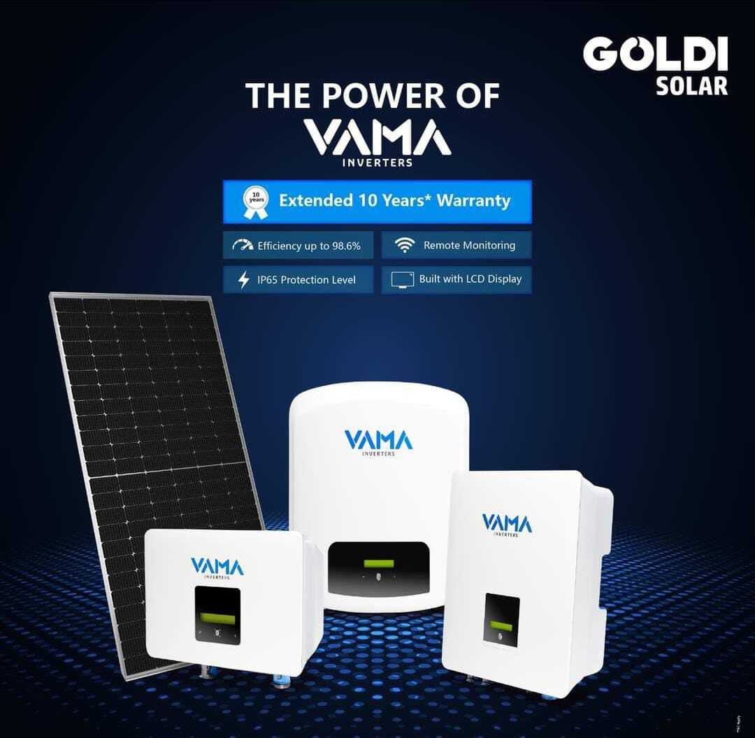White Vama On Grid Inveter 3 Phase Goldi Solar 10 Kw