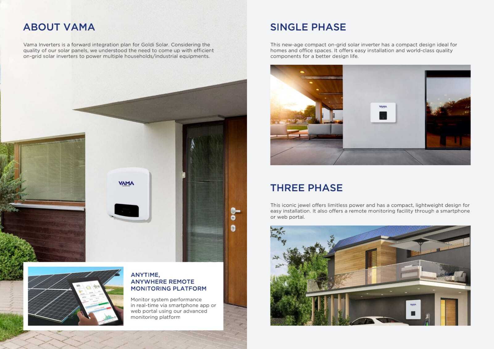 White Vama On Grid Inveter 3 Phase Goldi Solar 10 Kw