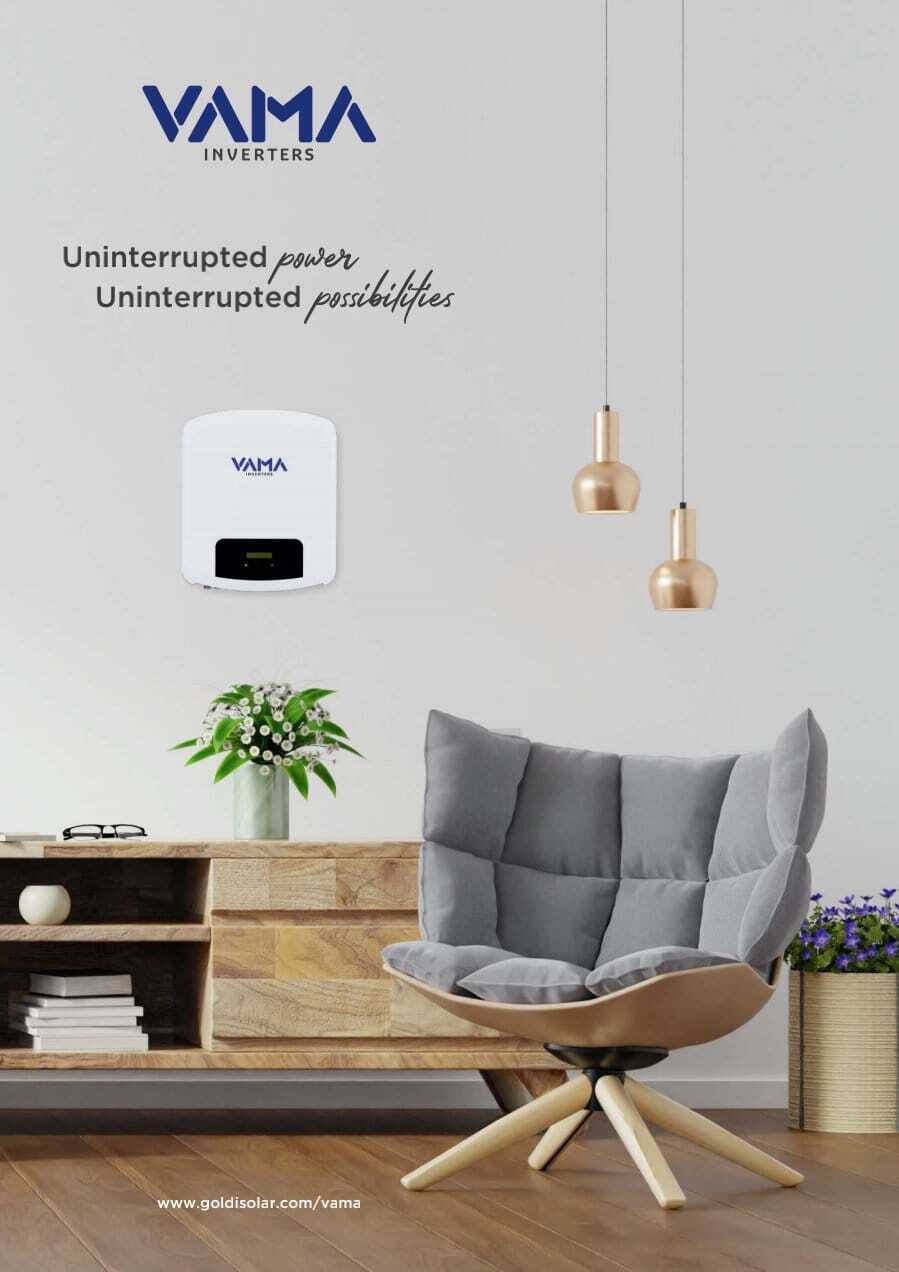 White Vama On Grid Inveter 1 Phase Goldi Solar 2.5 Kw