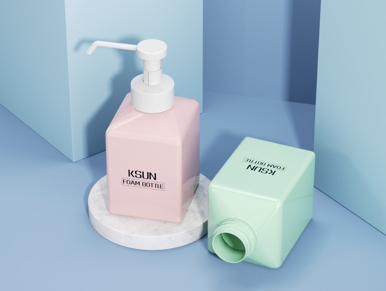 Foam Bottle - Petg/pet/pe Material, Customizable Color, 250ml To 600ml Capacity | Glitter Effect, Uv/ozone Safe, Ideal For Personal Care