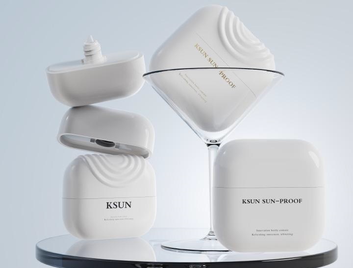 Evoh Customizable Sunscreen Container - 30ml/50ml Capacity, Uv/ozone/alcohol Disinfection, Smudge Proof & Waterproof Features