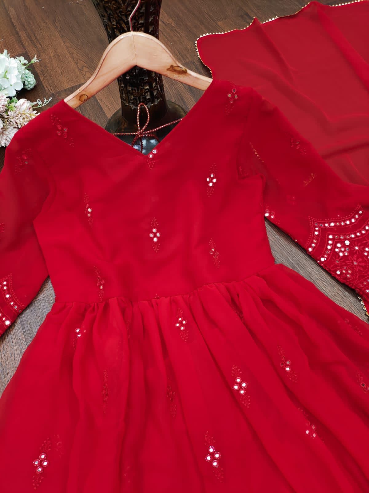 Multi Color Georgette Gown