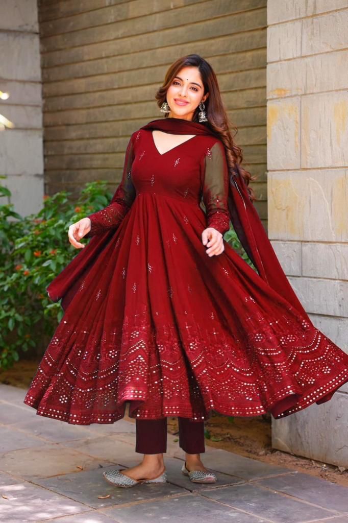 Multi Color Georgette Gown