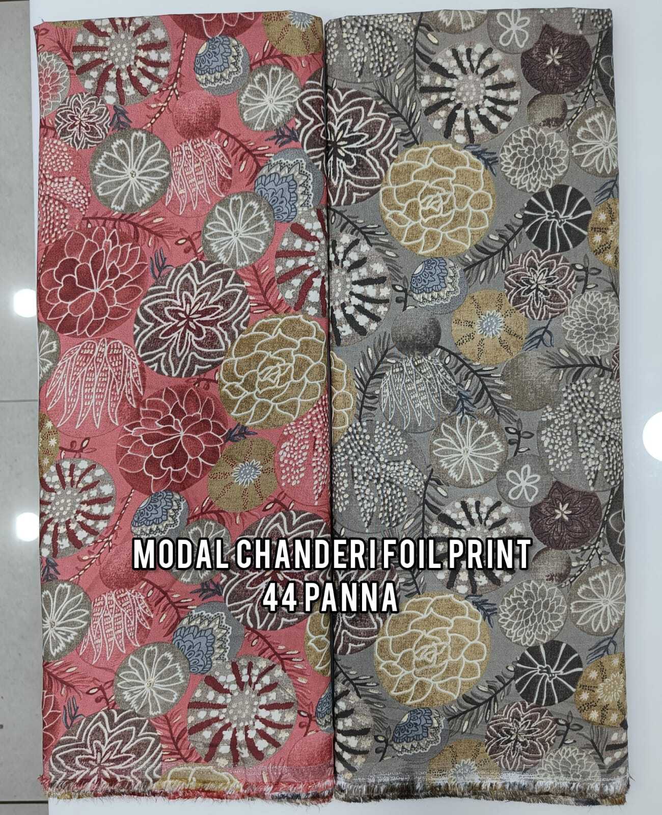 Chandri Print Foil - Chandri Foil Fabric, 44" Width | Available In All Colors, Ideal For Kurtis, Dresses, And Ethnic Wear