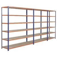 नीला और नारंगी रेक्टेंगल स्टोरेज रैक