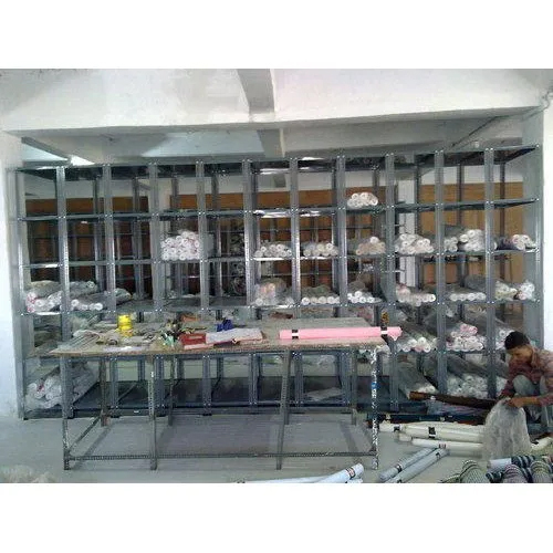 Grey Steel Slotted Angle Rack