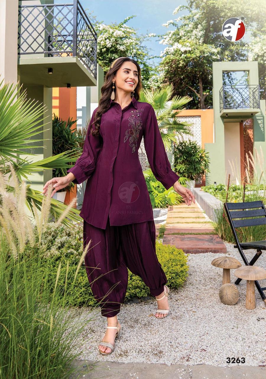 Designer Afghani Co-ord Set With Handwork