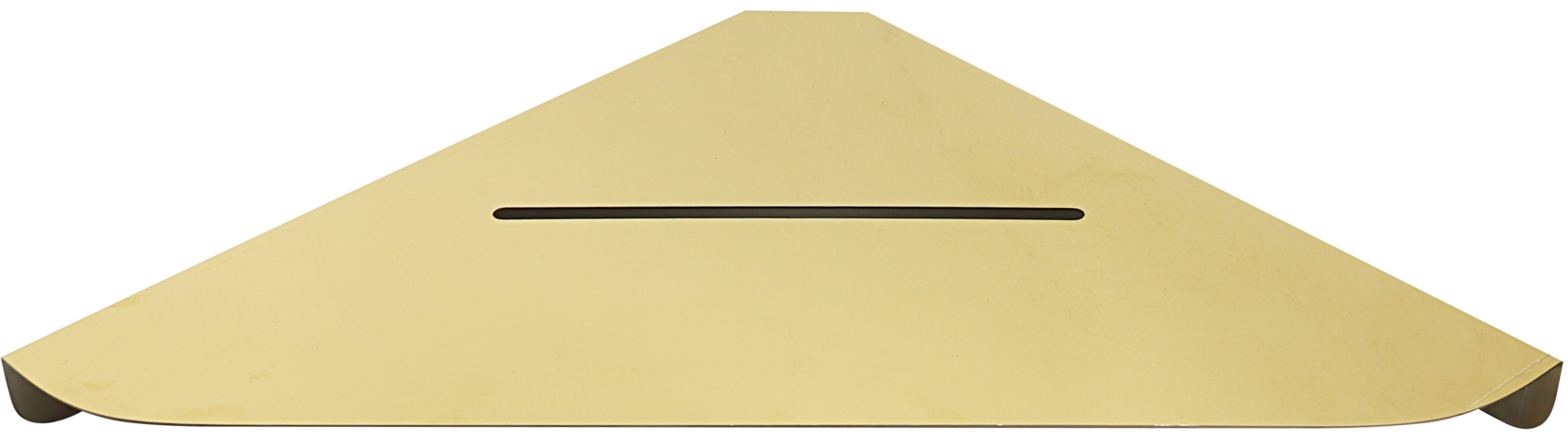 Fancy Corner Gold Finish - Stainless Steel, 395 Mm X 250 Mm, Gold Color, Glossy Finish, Oval Shape, Rust-resistant, Easy To Clean, Stylish Design