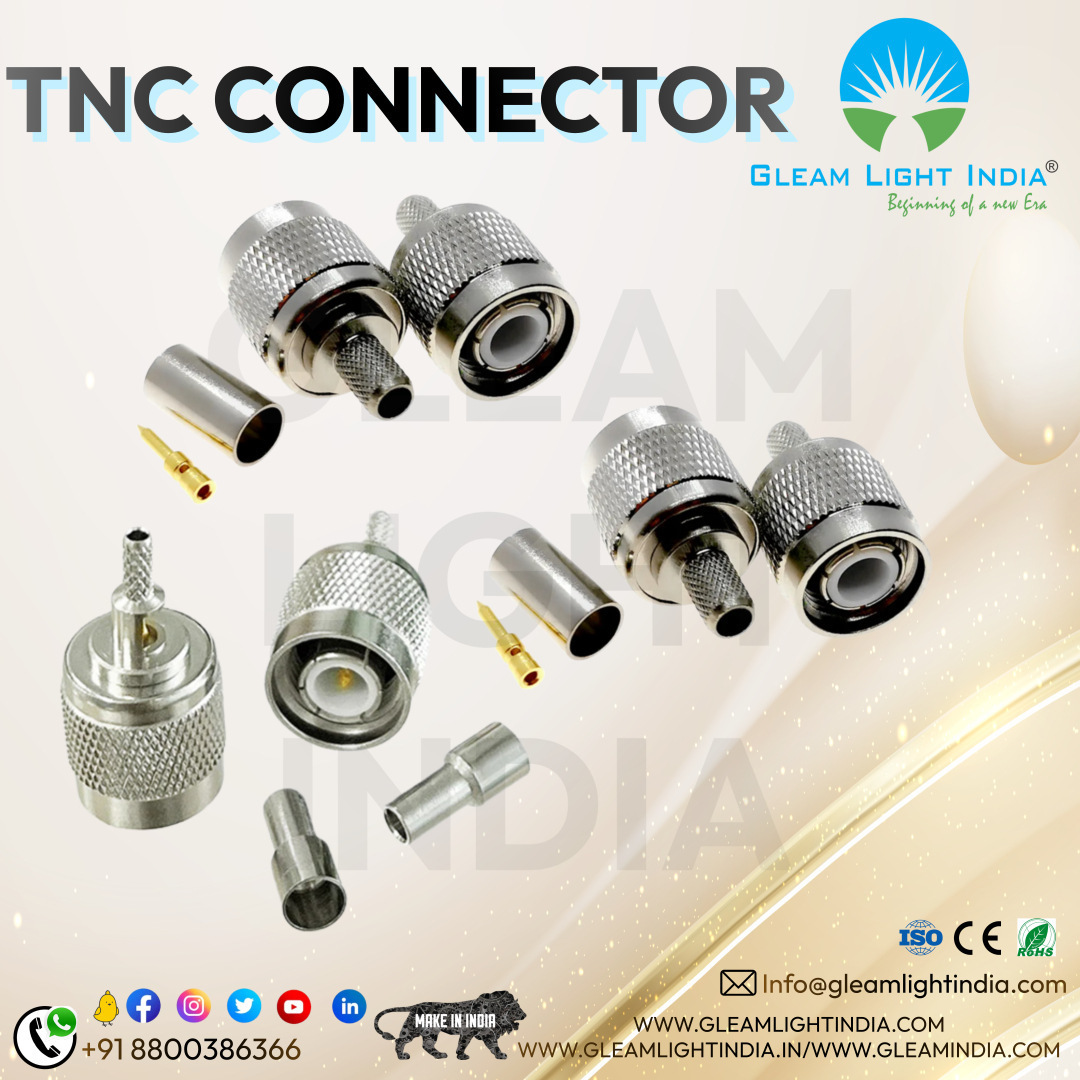 Tnc Male Connector - Metal, Silver Color, Twist-on Threaded Connector | Rf Signal Transmission, Durable Design, Higher Frequency Performance