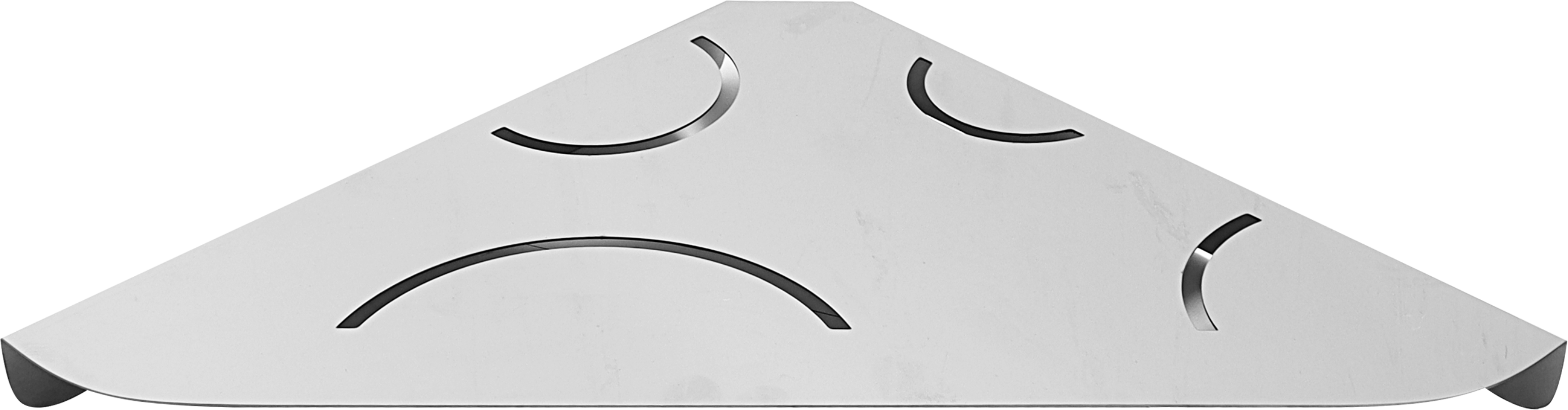 Fancy Corner Mirror Finish - Stainless Steel, 395mm X 280mm, Mirror Color, Glossy Finish | Durable, Rust-resistant, Easy To Clean, Oval Shape