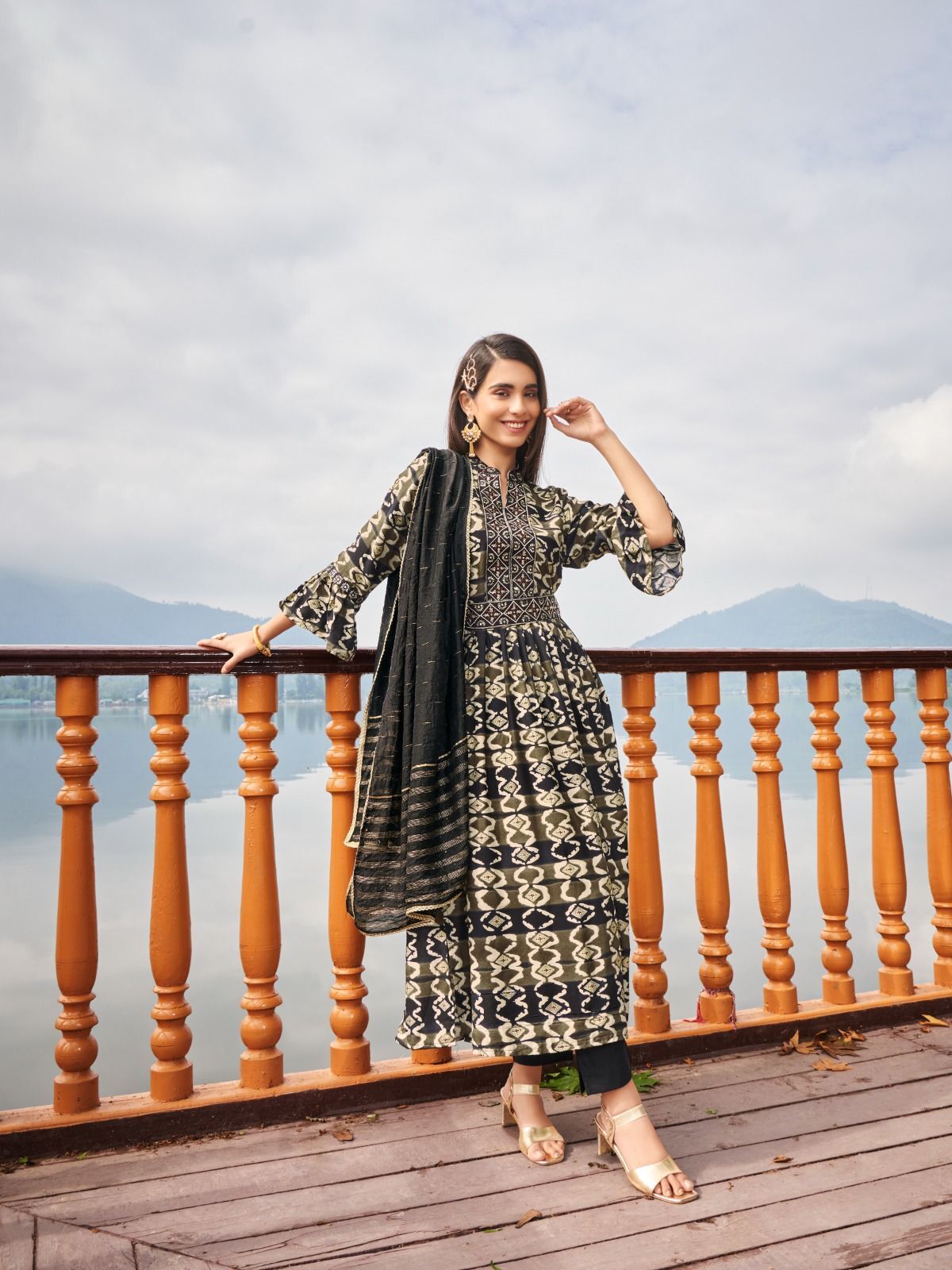 Ladies Designer Printed Nayra Cut Kurti - Color: All Colours