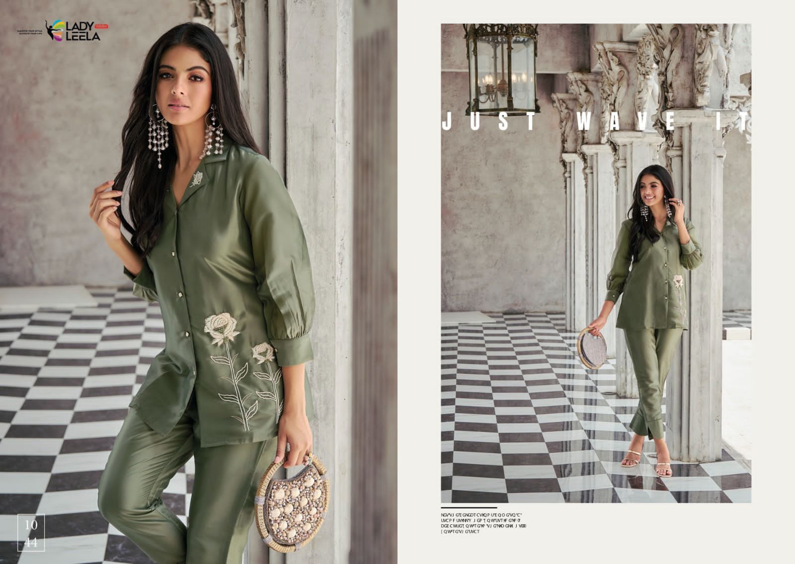 Designer Co-ord Set With Handwork - Color: All Colours