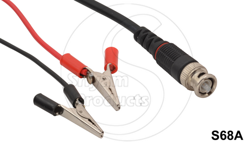 बीएनसी प्लग क्रोकोडाइल क्लिप (मीडियम) कॉर्ड 1.5 यार्ड