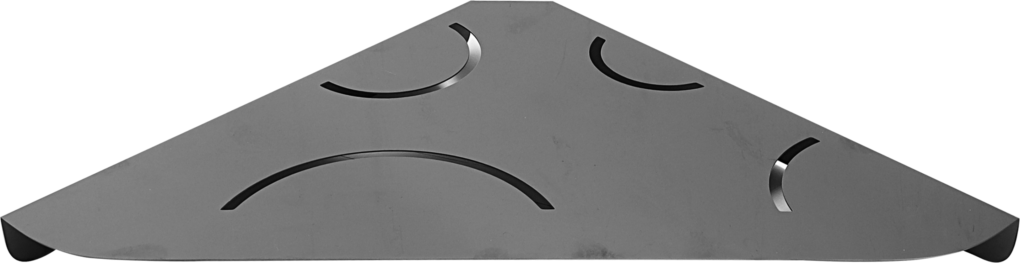 Fancy Corner Black Finish - Stainless Steel, 395 Mm X 250 Mm , Oval Shape, Rust-resistant With Pvd Coating, Easy To Clean And Stylish Design