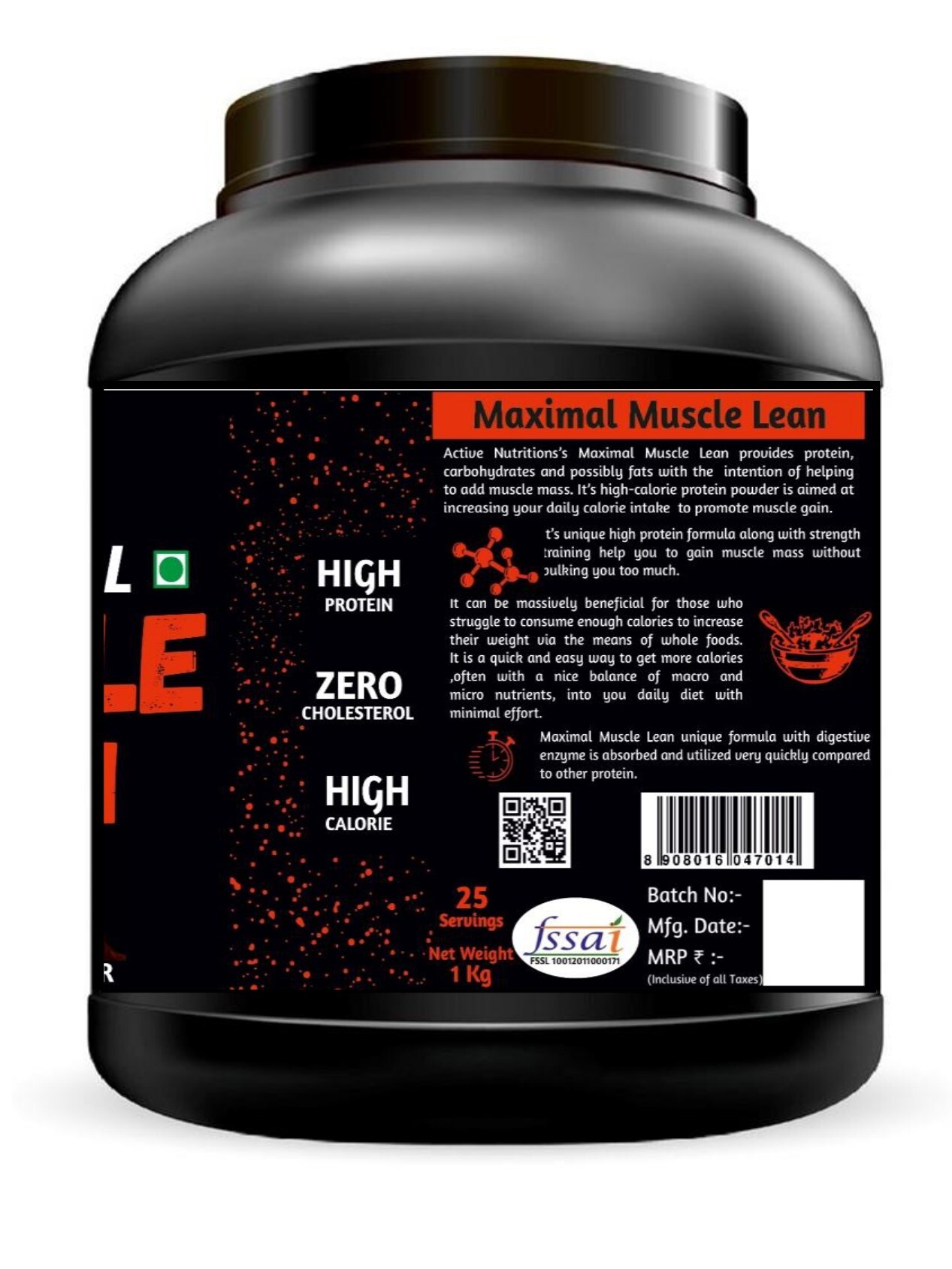 Active Nutritons Maximal Muscle Lean (Chocolate Flavour)1kg/2kg