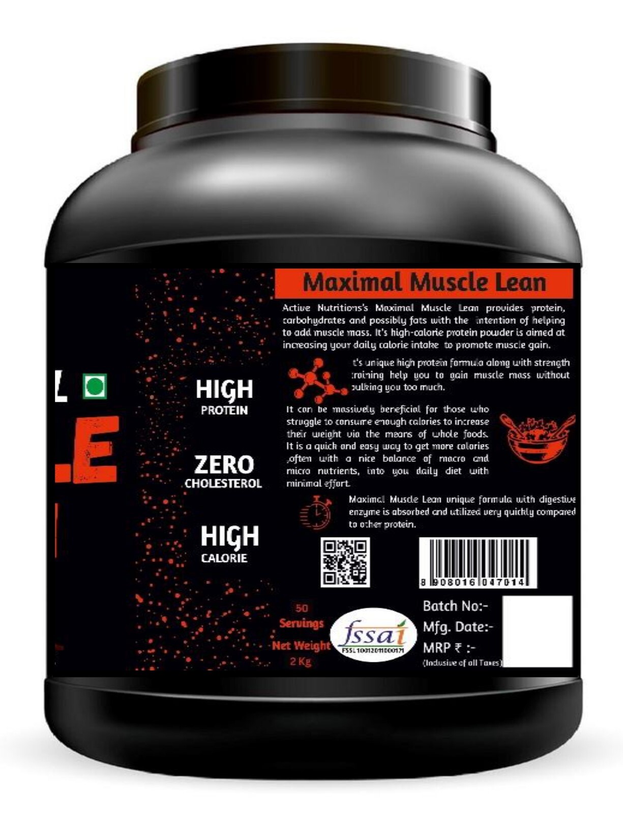 Active Nutritons Maximal Muscle Lean (Chocolate Flavour)1kg/2kg