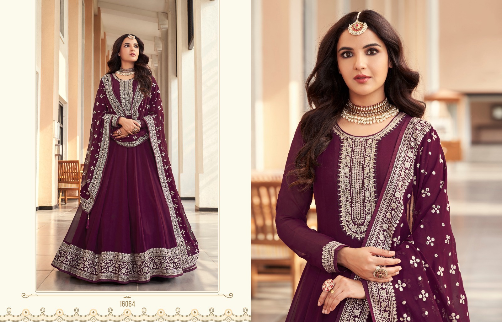 Fancy Salwar Suit - Bluming Georgette + Faux Georgette, Top Length 55 Inches, Bust Upto 46 Inches, Bottom Upto 44 Inches | Elegant Design, Embroidered, Free Size, Comfortable Fit