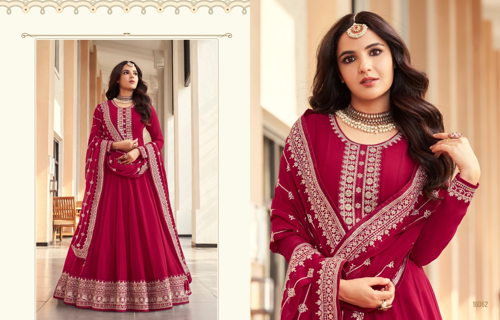 Fancy Salwar Suit - Bluming Georgette + Faux Georgette, Top Length 55 Inches, Bust Upto 46 Inches, Bottom Upto 44 Inches | Elegant Design, Embroidered, Free Size, Comfortable Fit