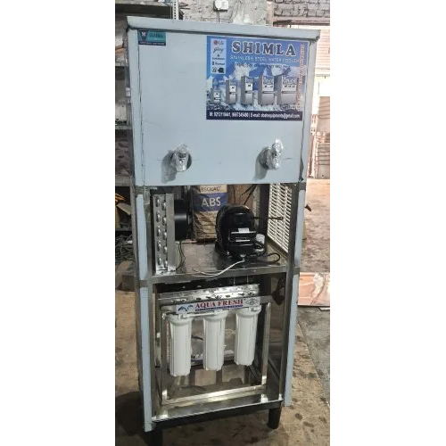White-Silver Water Cooler With Inbuilt Ro