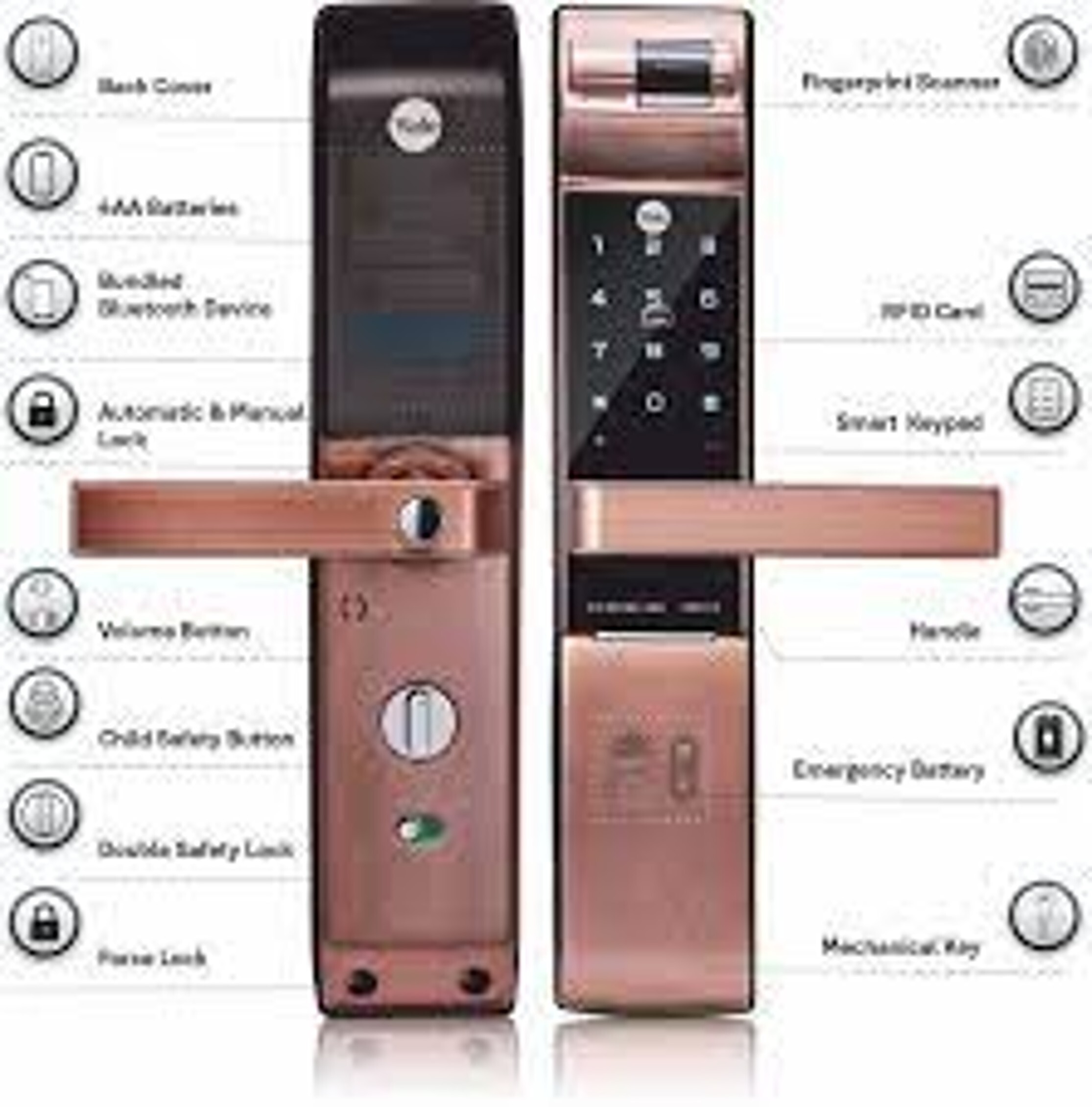 Smart Door Lock Ydm 7220 A Black