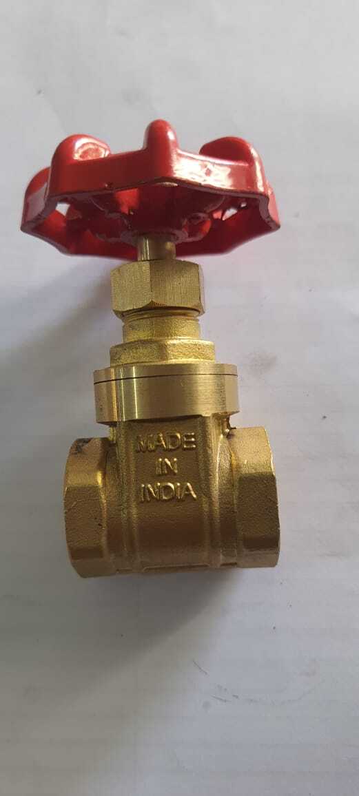 Brass Gate Valve - Precision Brass Components, Different Sizes Available, Golden Finish | Iso-9001 Certified Quality Assurance