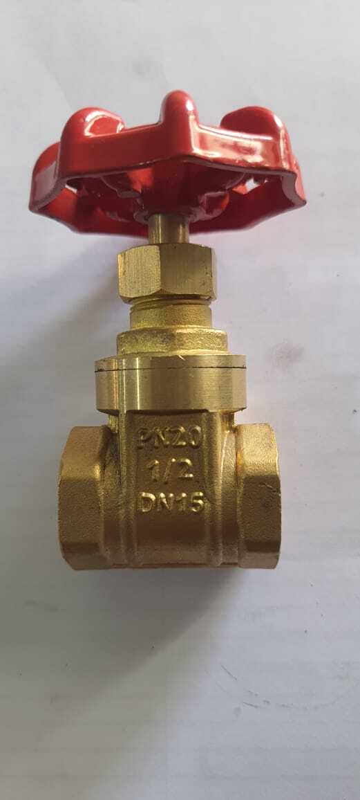 Brass Gate Valve - Precision Brass Components, Different Sizes Available, Golden Finish | Iso-9001 Certified Quality Assurance