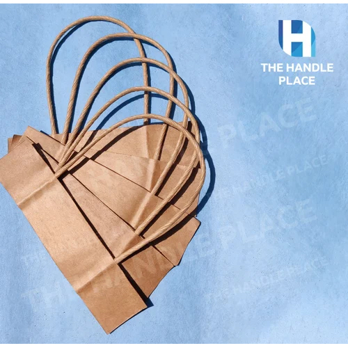Paper Bag Handle - Imported Paper Material, Customizable Size, Brown Color, 3MM Rope Thickness | 5000 Pack, 7KG Capacity