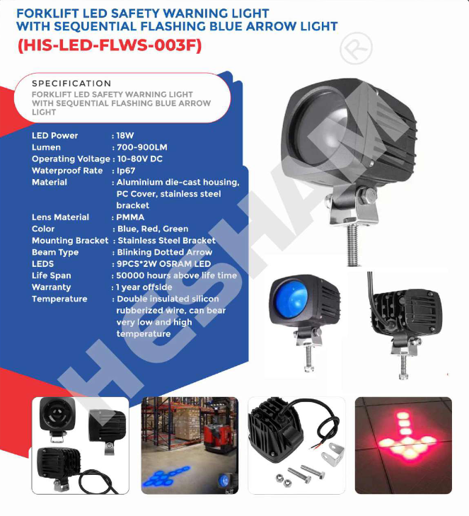 Blue Arrow Flashing Light - Input Voltage: 18 Watt (W)