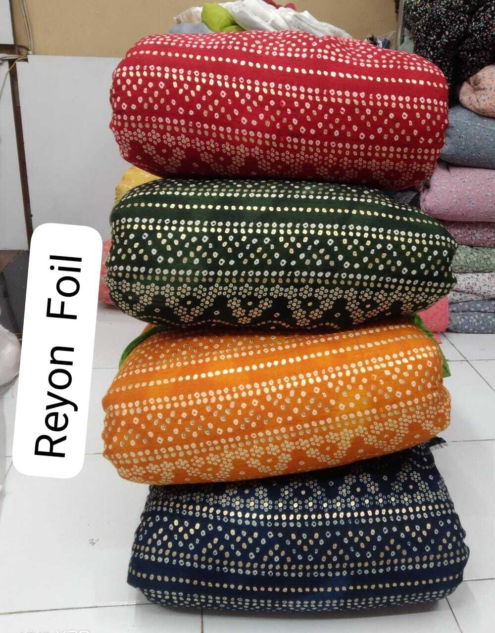 Rayon Foil Fabric Print - 44 Inch Width Multicolor | Smooth Quick Dry Washable Material For Suits And Sarees Ideal For Kurti And Dress